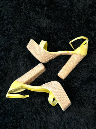 Sunbeam Strut Espadrille Platform – Yellow